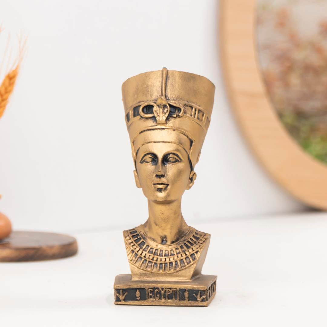 Dekoratif Gold Nefertiti Büst