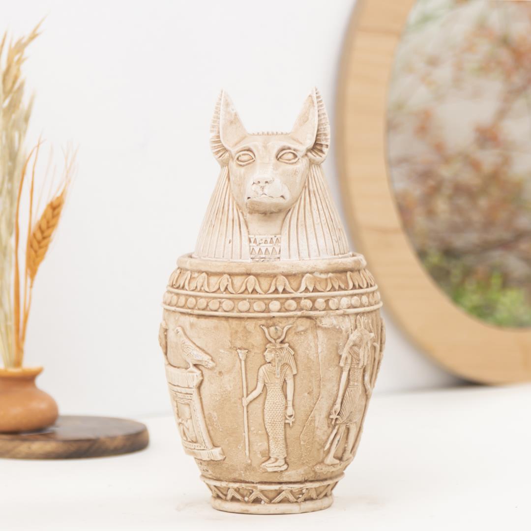Dekoratif Toprak Anubis Küp