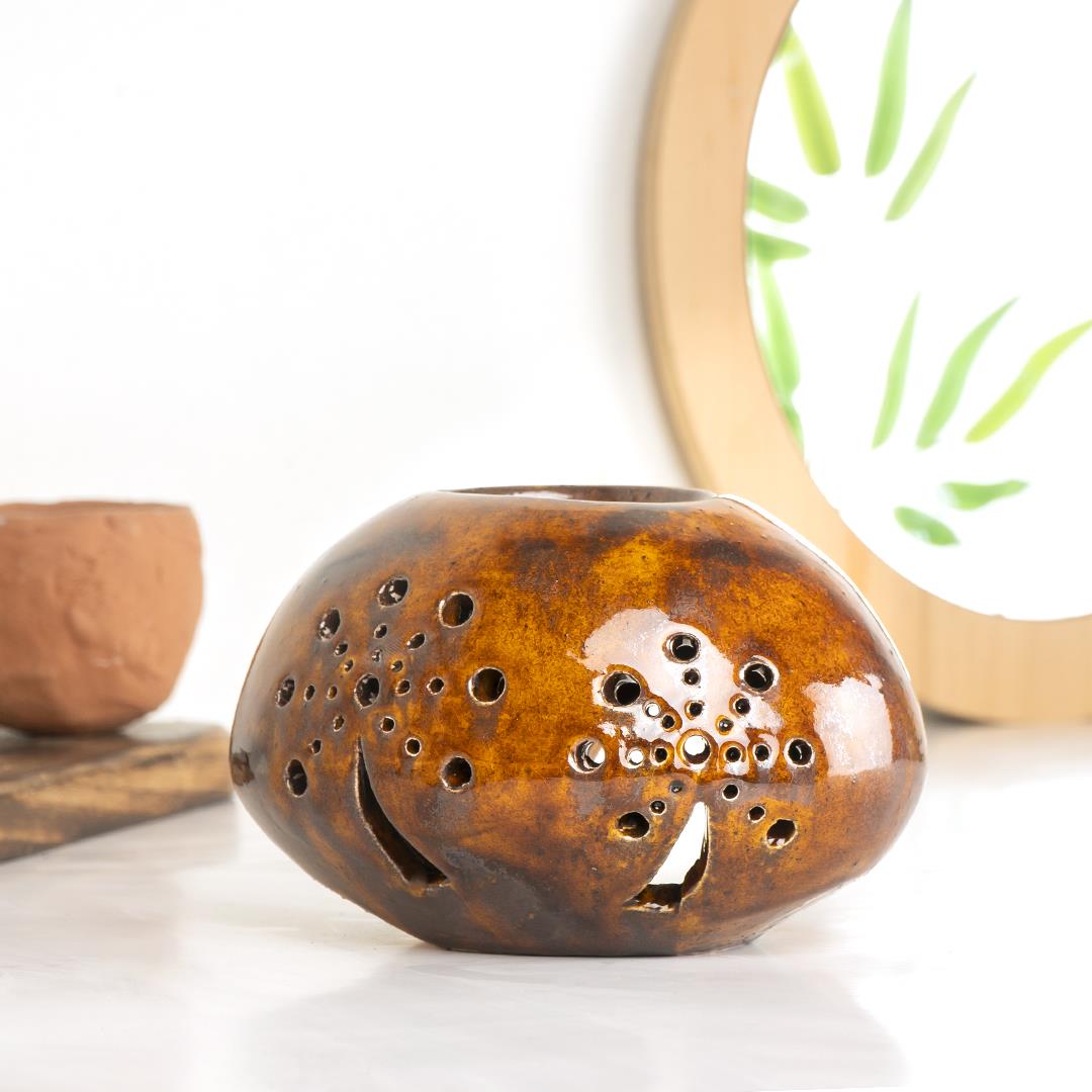 Handmade Hindiba Temalı Buhurdanlık