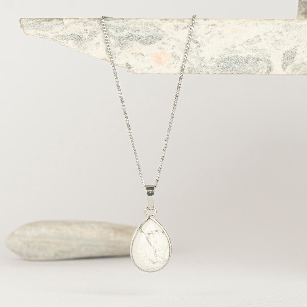 Havlit Oval Dogal Taş Kolye