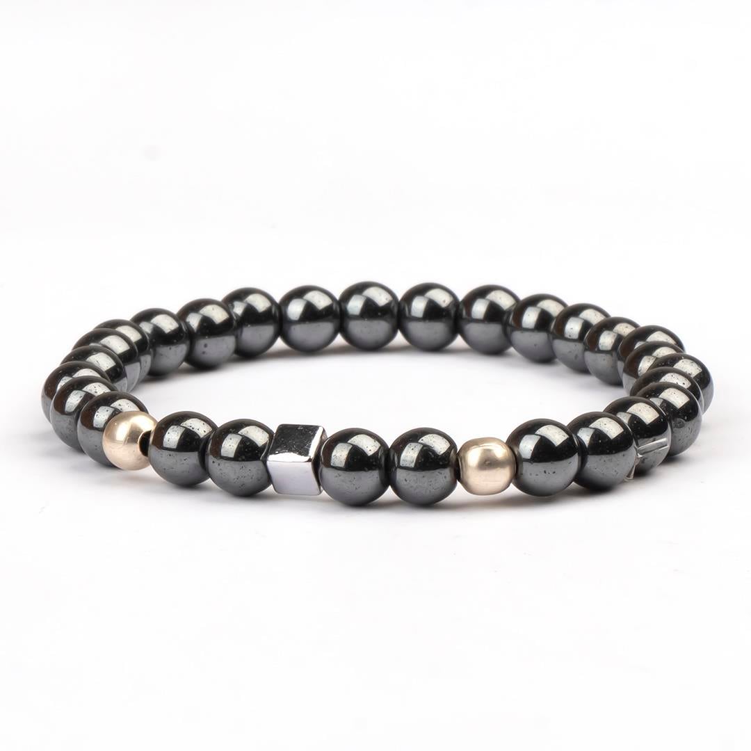 Hematit Doğal Taş Bileklik (6 mm) – Enerjisel Uyum