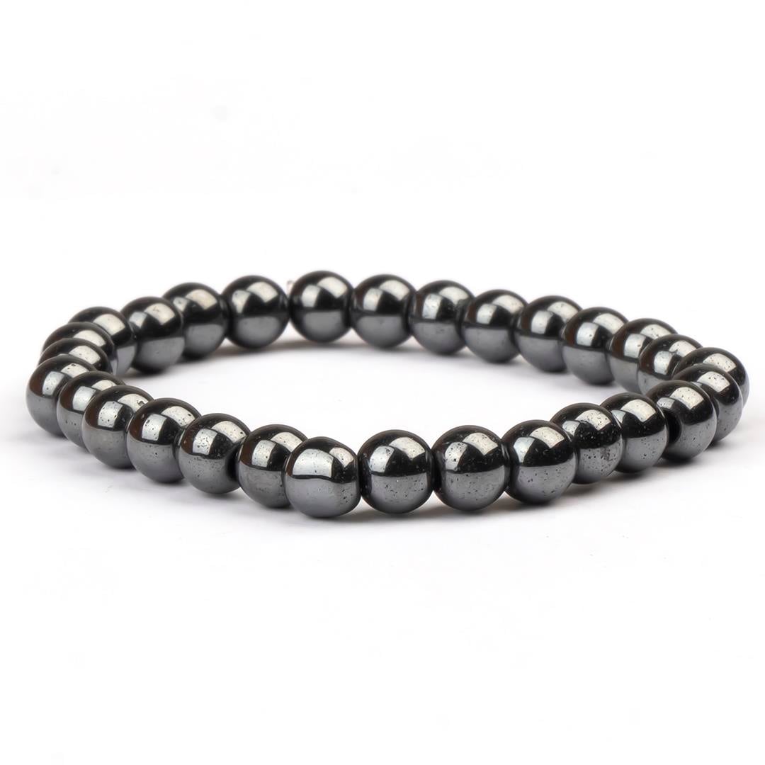 Hematit Doğal Taş Bileklik (6 mm) – Toprakla Bağ