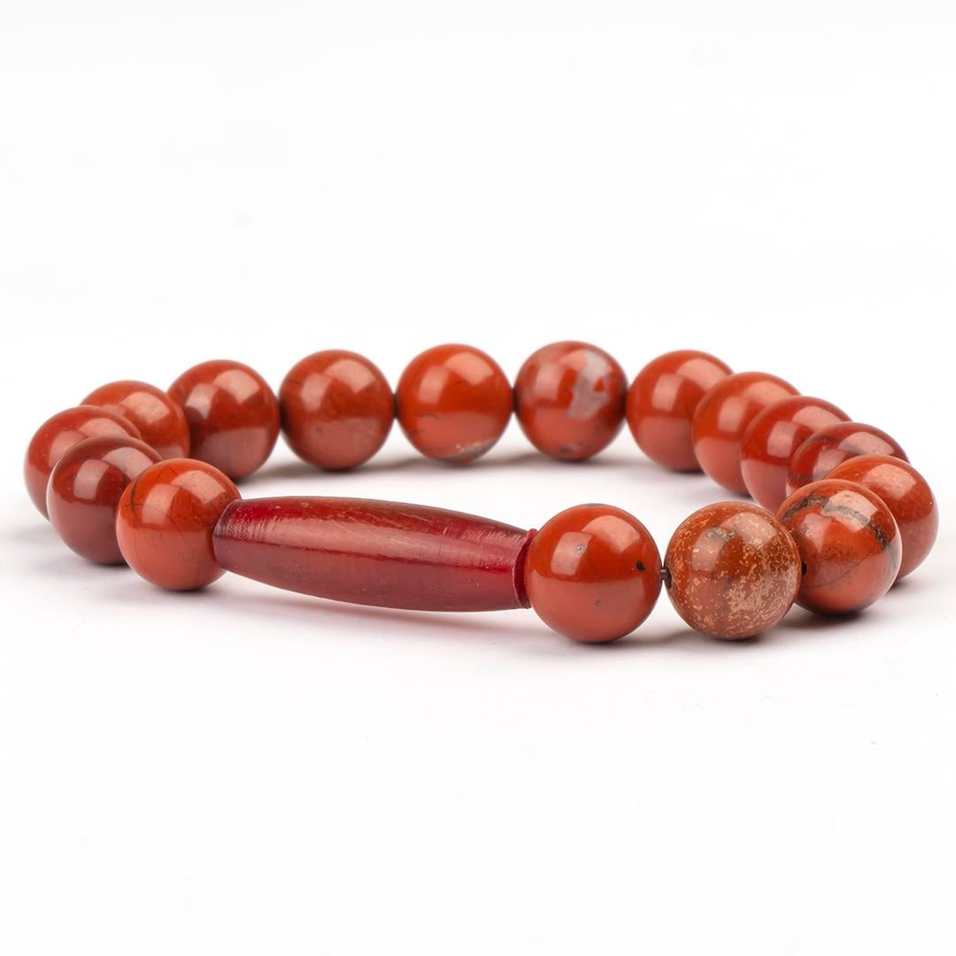Jasper Doğal Taş Bileklik (10 mm) – Gölge Hafifliği