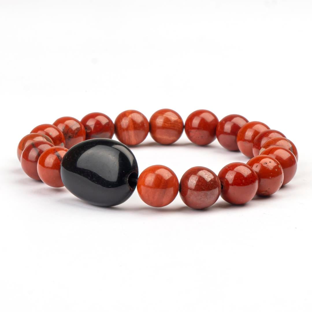 Jasper Doğal Taş Bileklik (10 mm) – Kırmızı Huzur