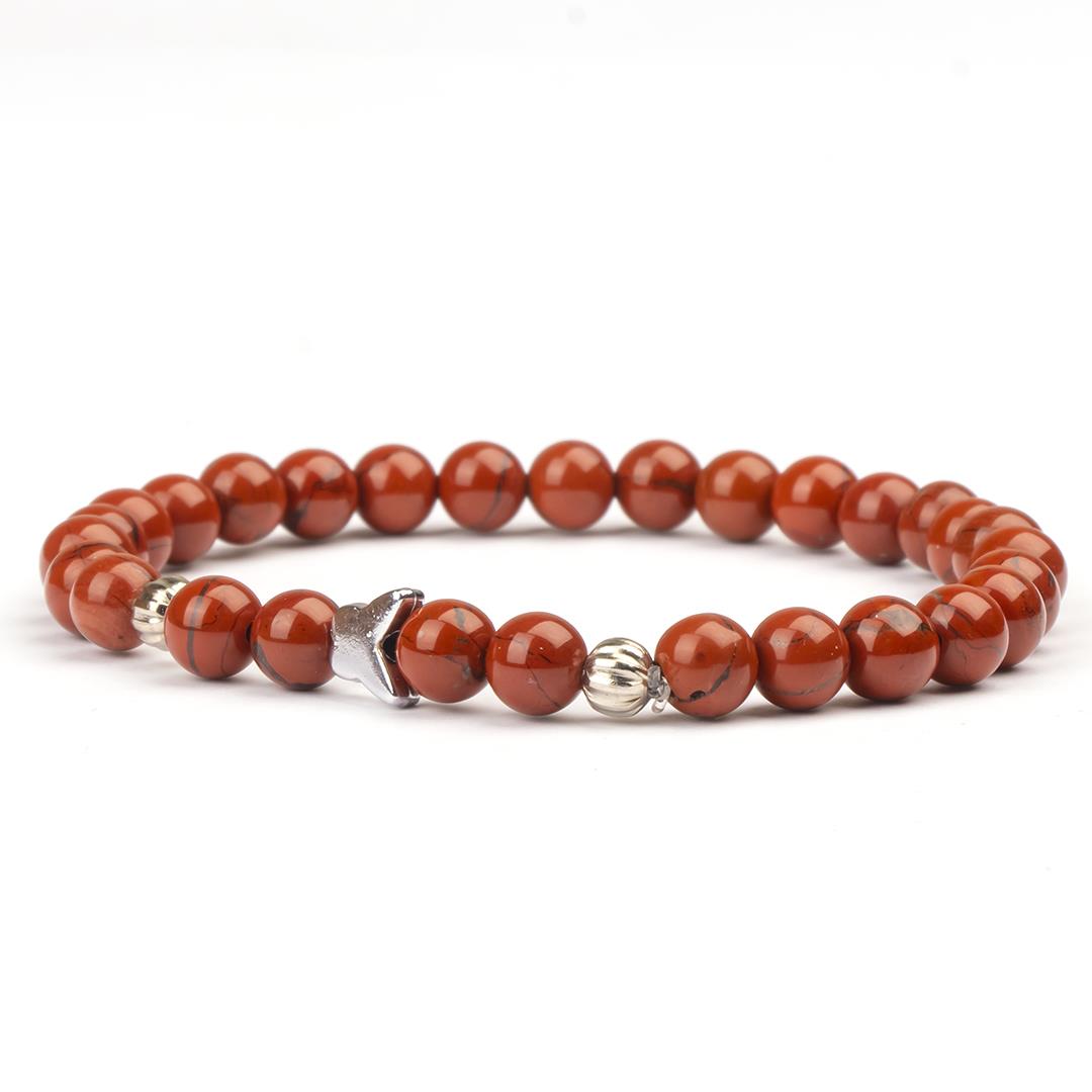 Jasper Doğal Taş Bileklik (6 mm) – Derin Akış