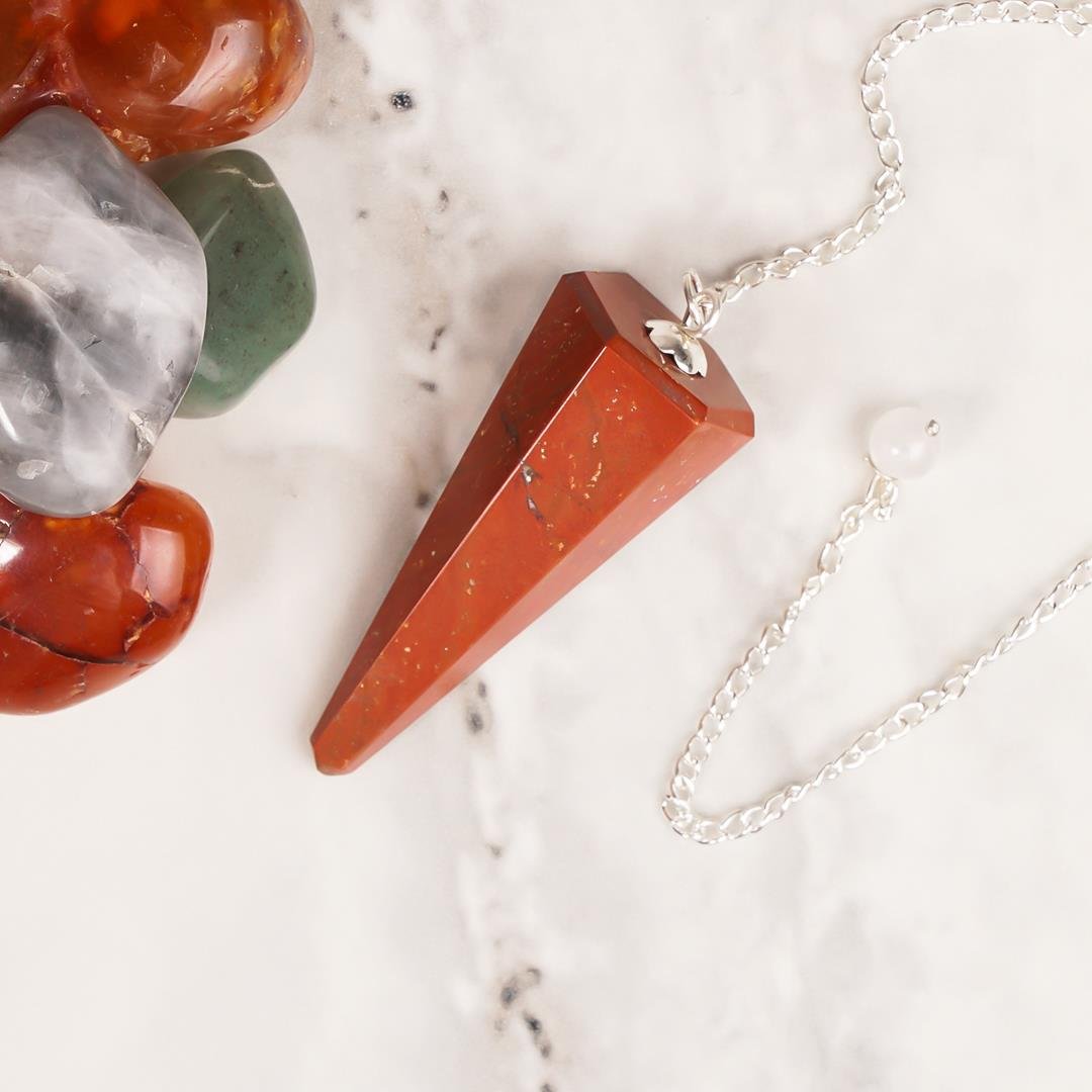 Jasper Doğal Taş Pandül (Sarkaç)