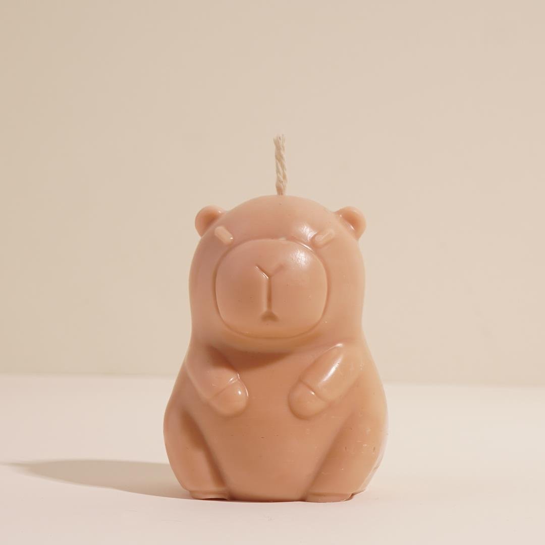 Kapibara Temalı Kahve Soya Mum