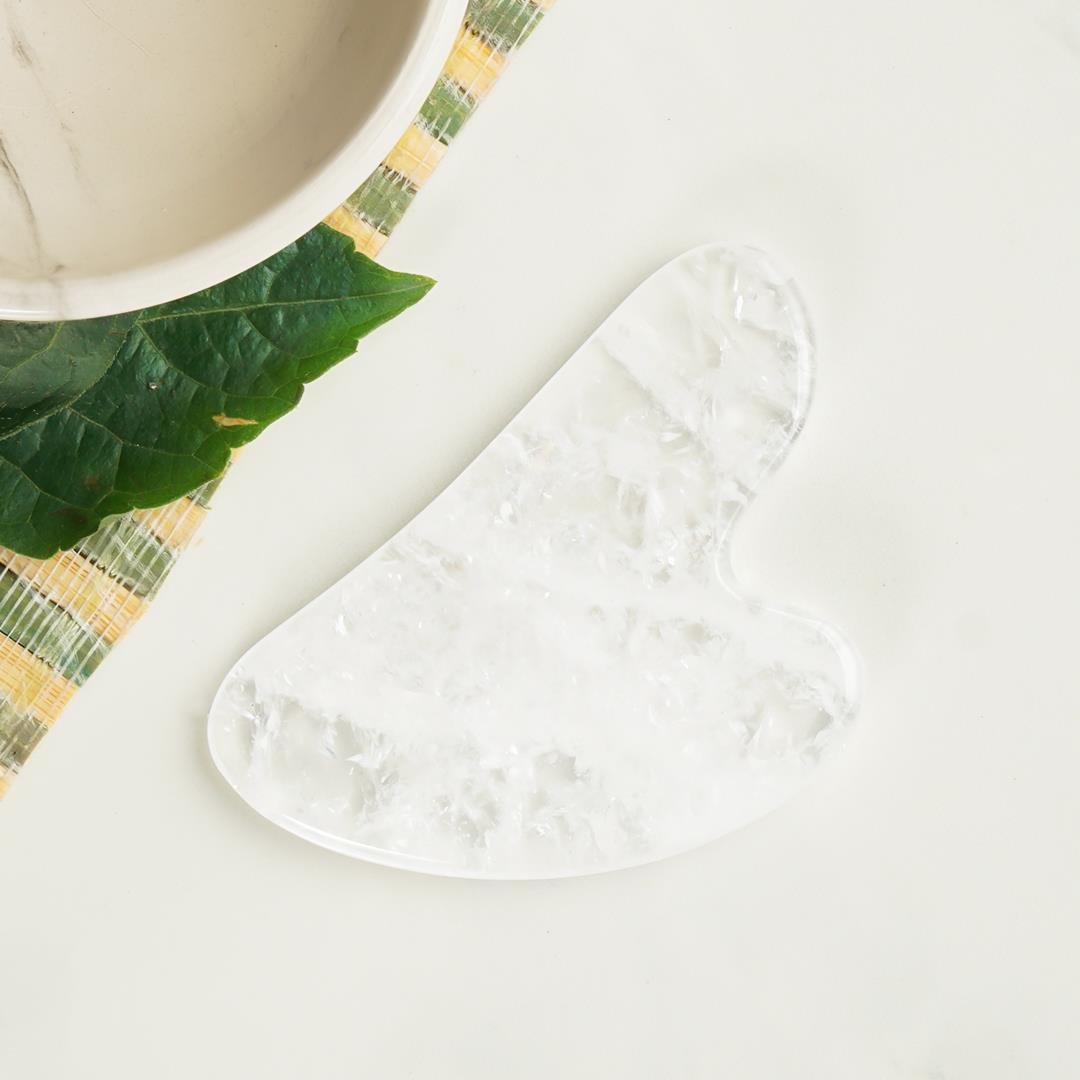 Kristal Kuvars Gua Sha Doğal Taş Masaj Aleti