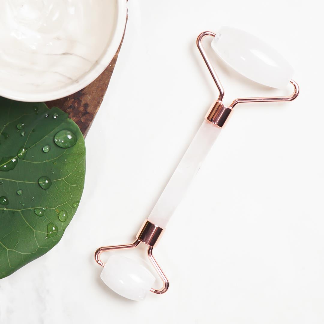 Kristal Kuvars Taşı Masaj Aleti (Face Roller)