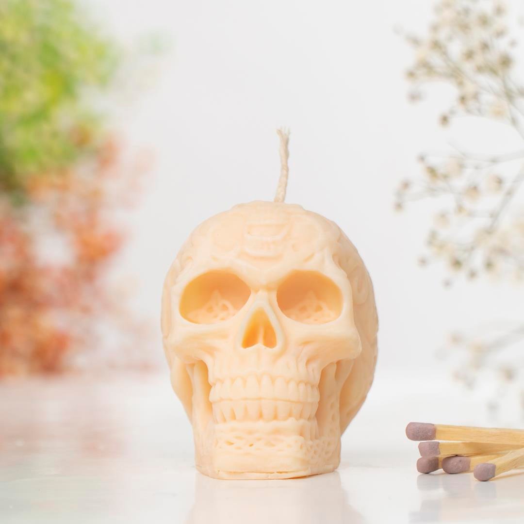 Kuru Kafa Temalı Vegan Soya Mum