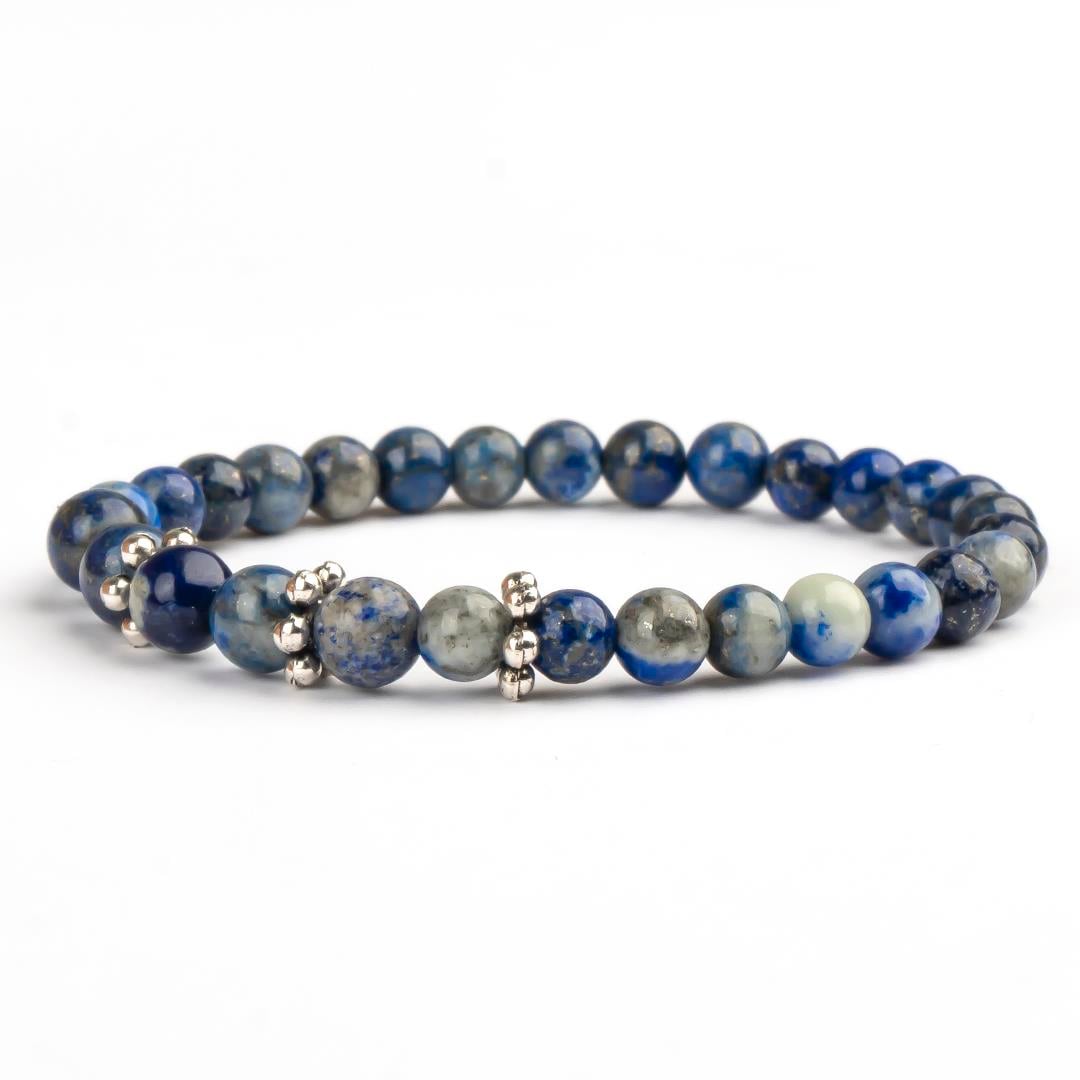 Lapis Lazuli Doğal Taş Bileklik (6 mm) – Kozmik Huzur