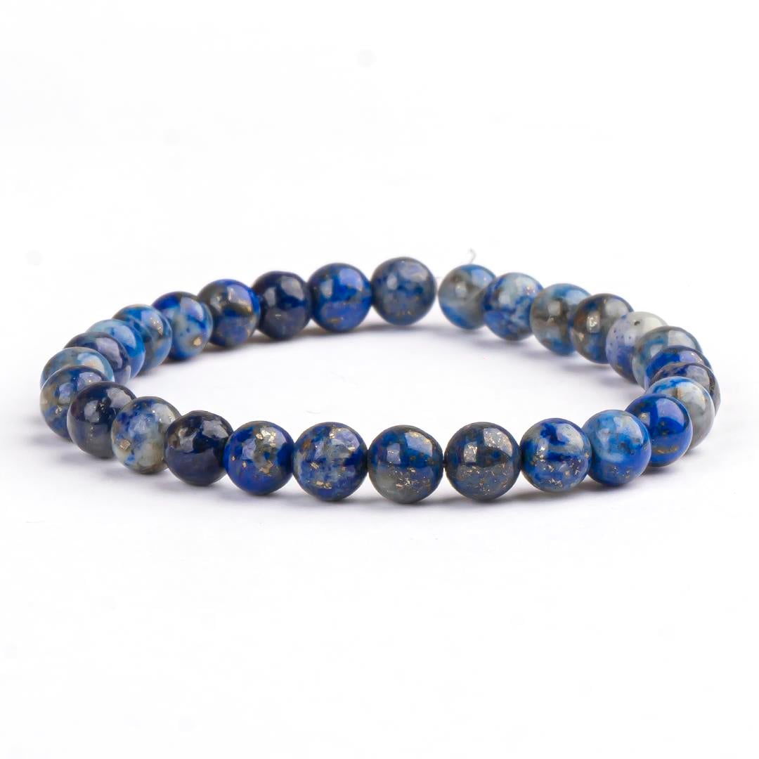 Lapis Lazuli Doğal Taş Bileklik (6 mm) – Sessiz Bilge