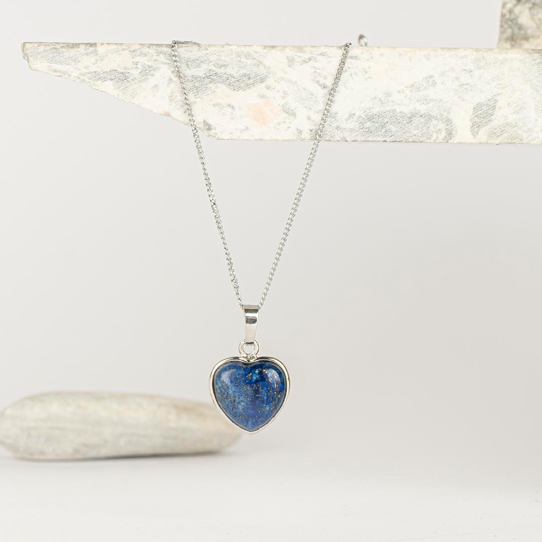 Lapis Lazuli Kalpli Kaplama Dogal Taş Kolye