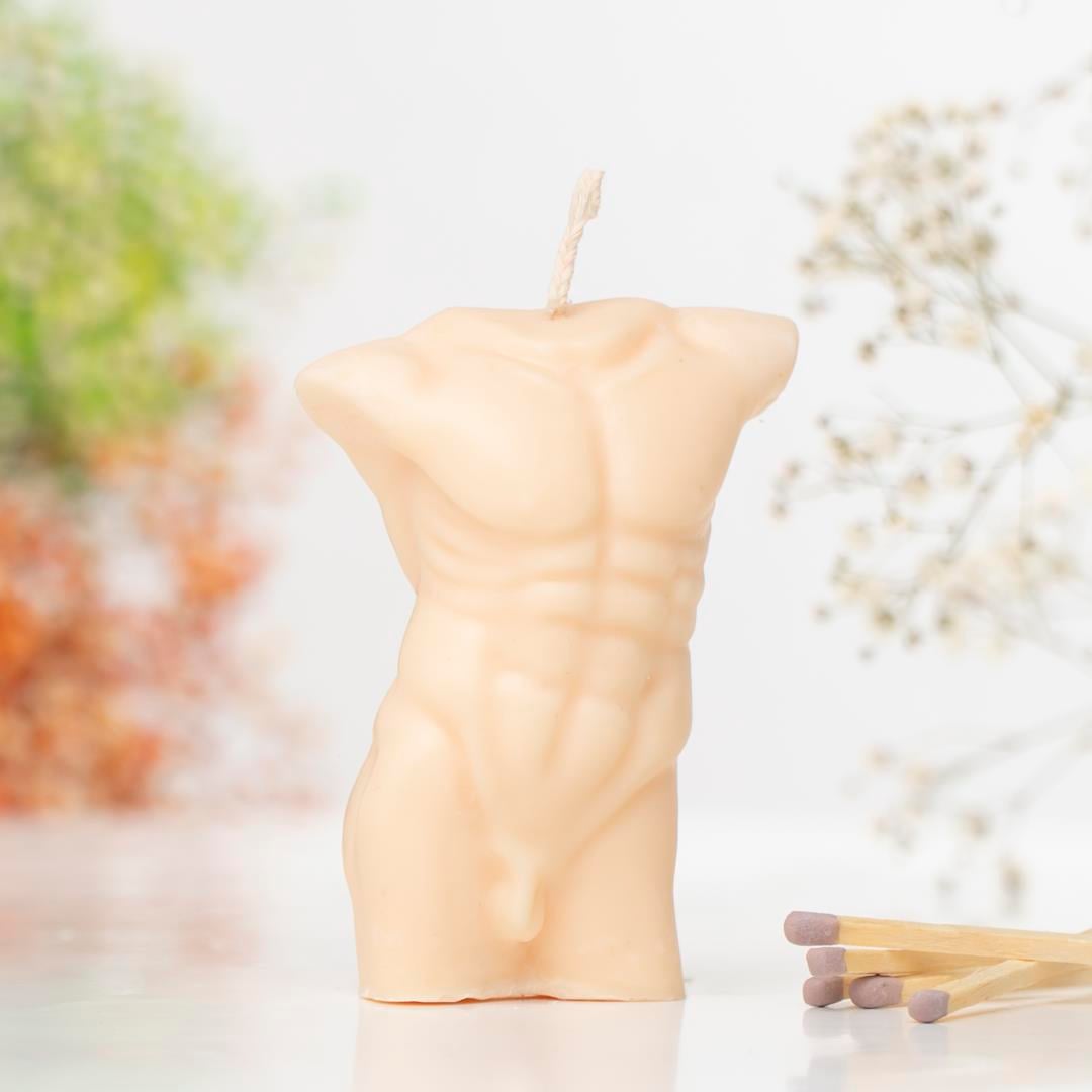 Men Body Temalı Vegan Soya Mum