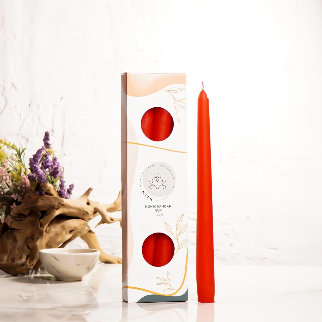 Mitr Kırmızı Şamdan Mum