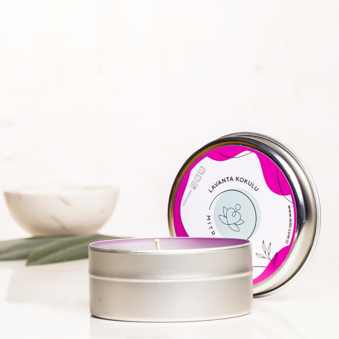 Mitr Lavanta Aromalı Metal Mum