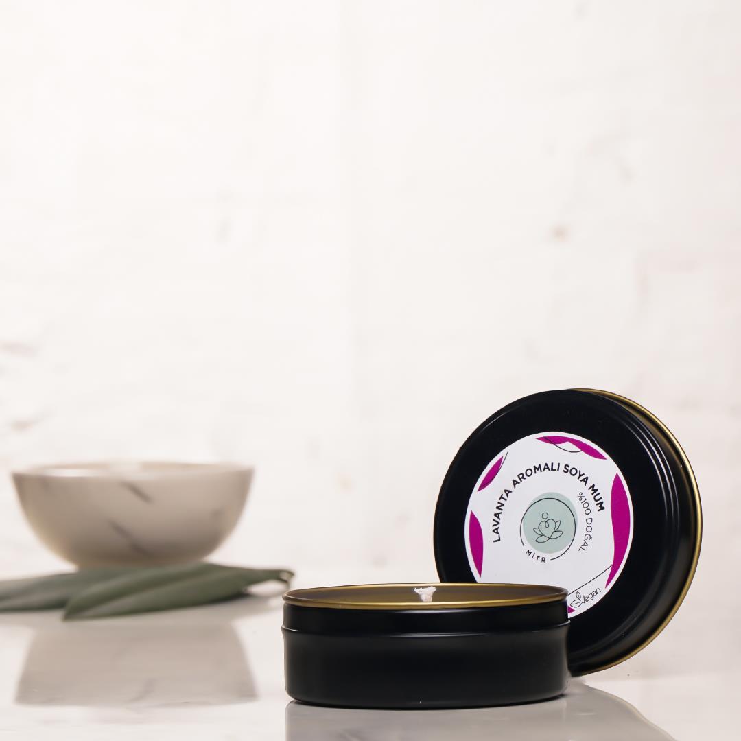Mitr Lavanta Aromalı Metal Soya Mum
