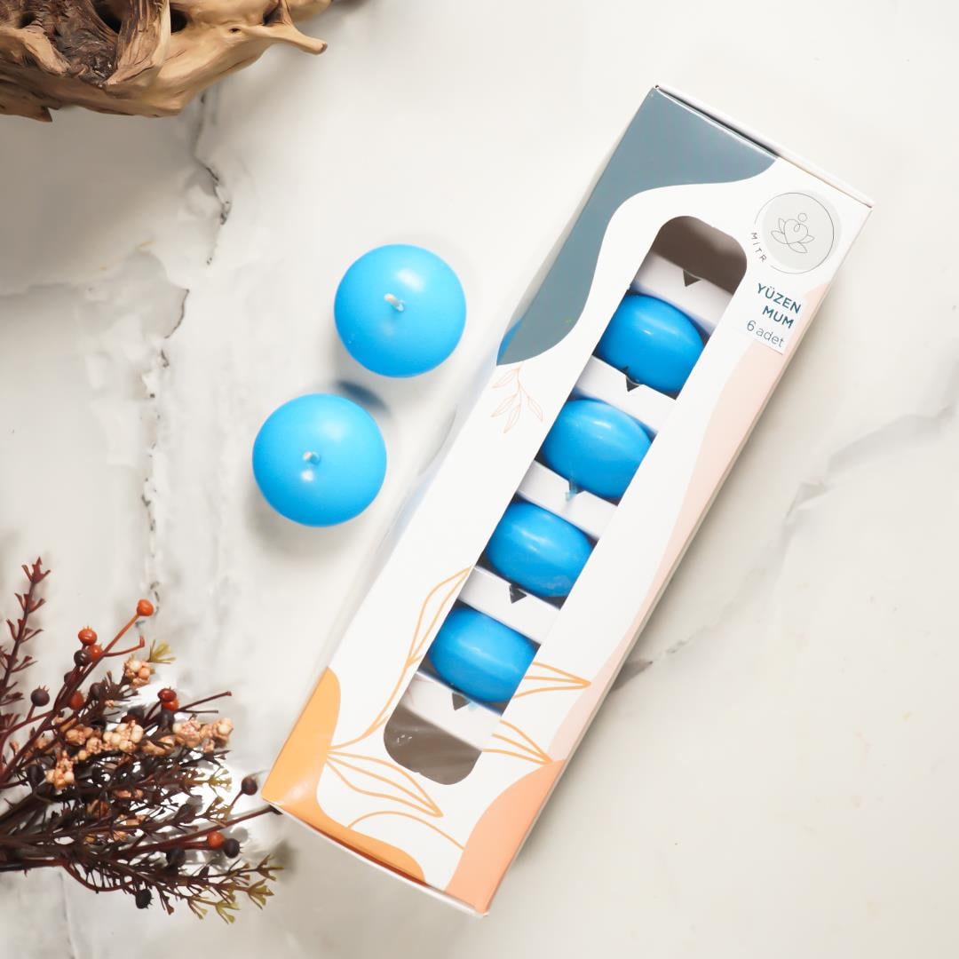 Mitr Mavi Suda Yüzen Mum