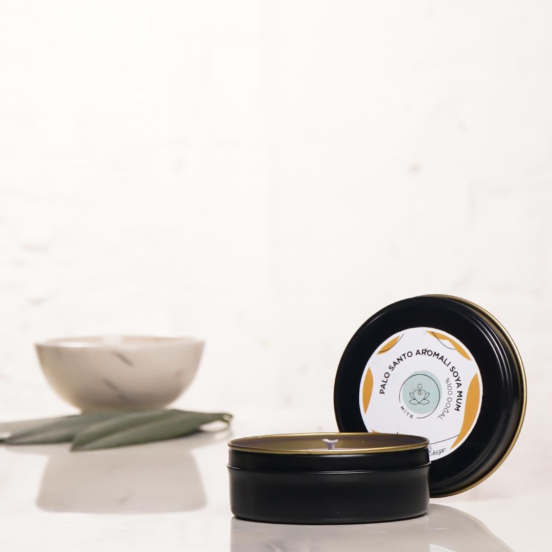 Mitr Palo Santo Aromalı Metal Soya Mum