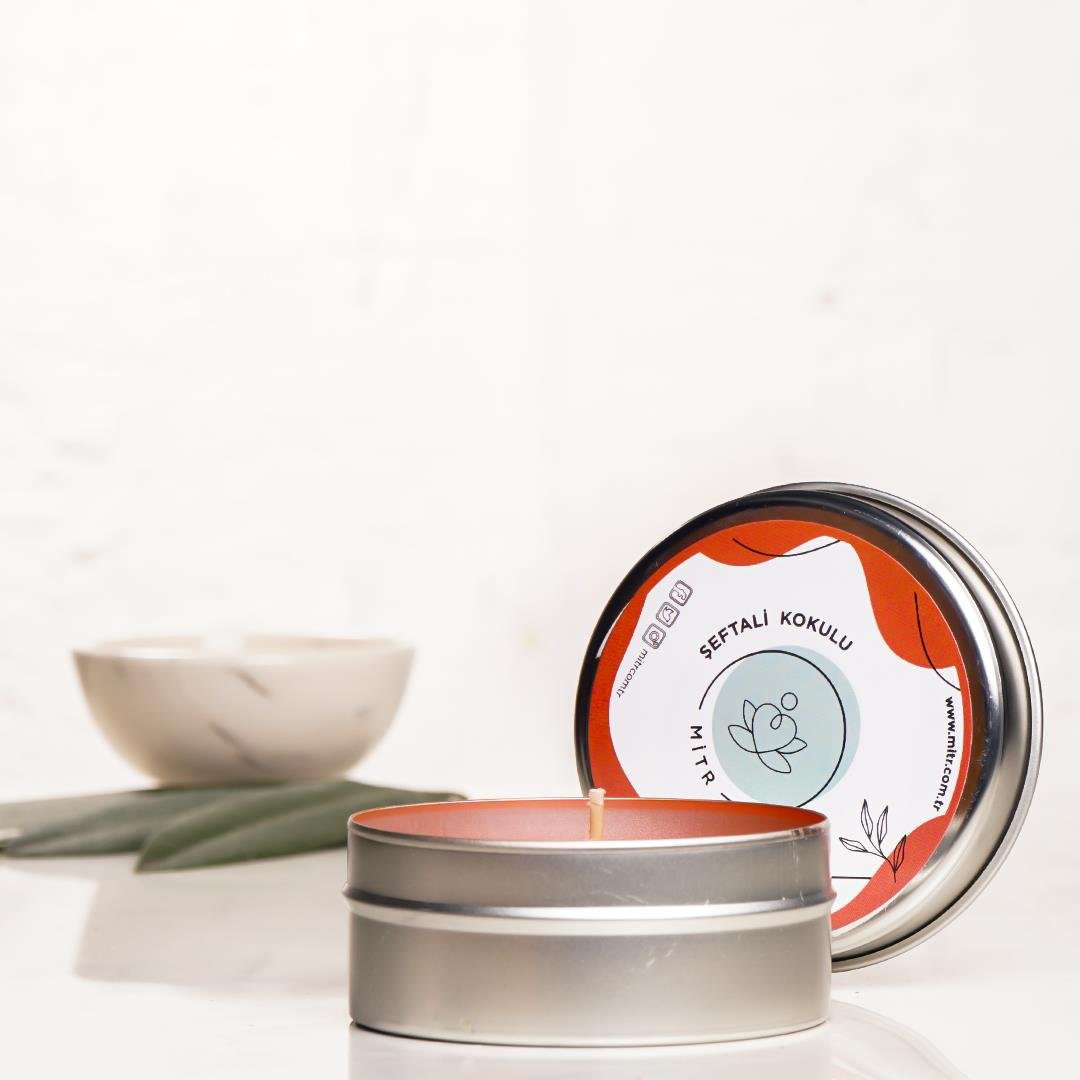 Mitr Şeftali Aromalı Metal Mum