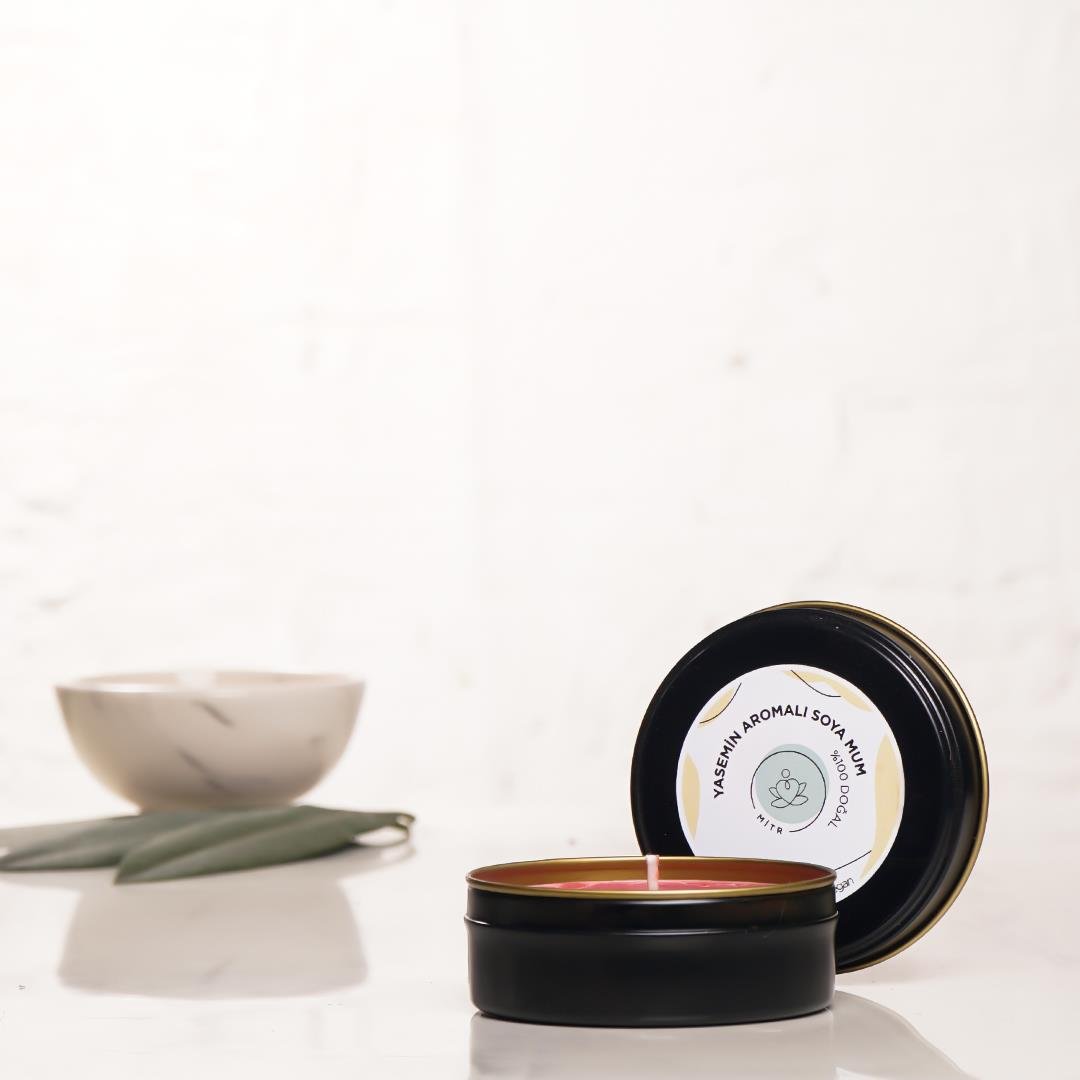 Mitr Yasemin Aromalı Metal Soya Mum