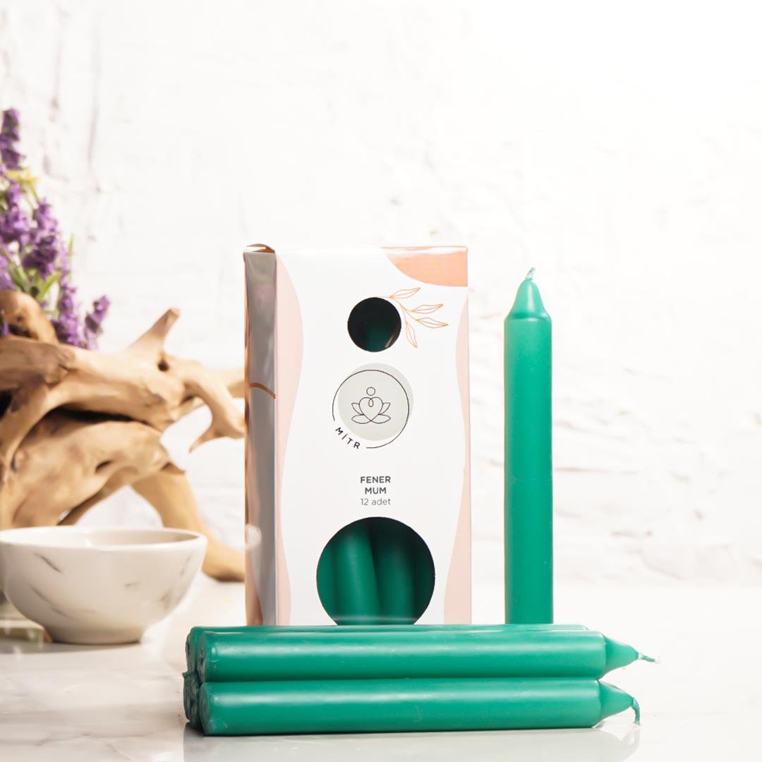 Mitr Yeşil Fener Mum