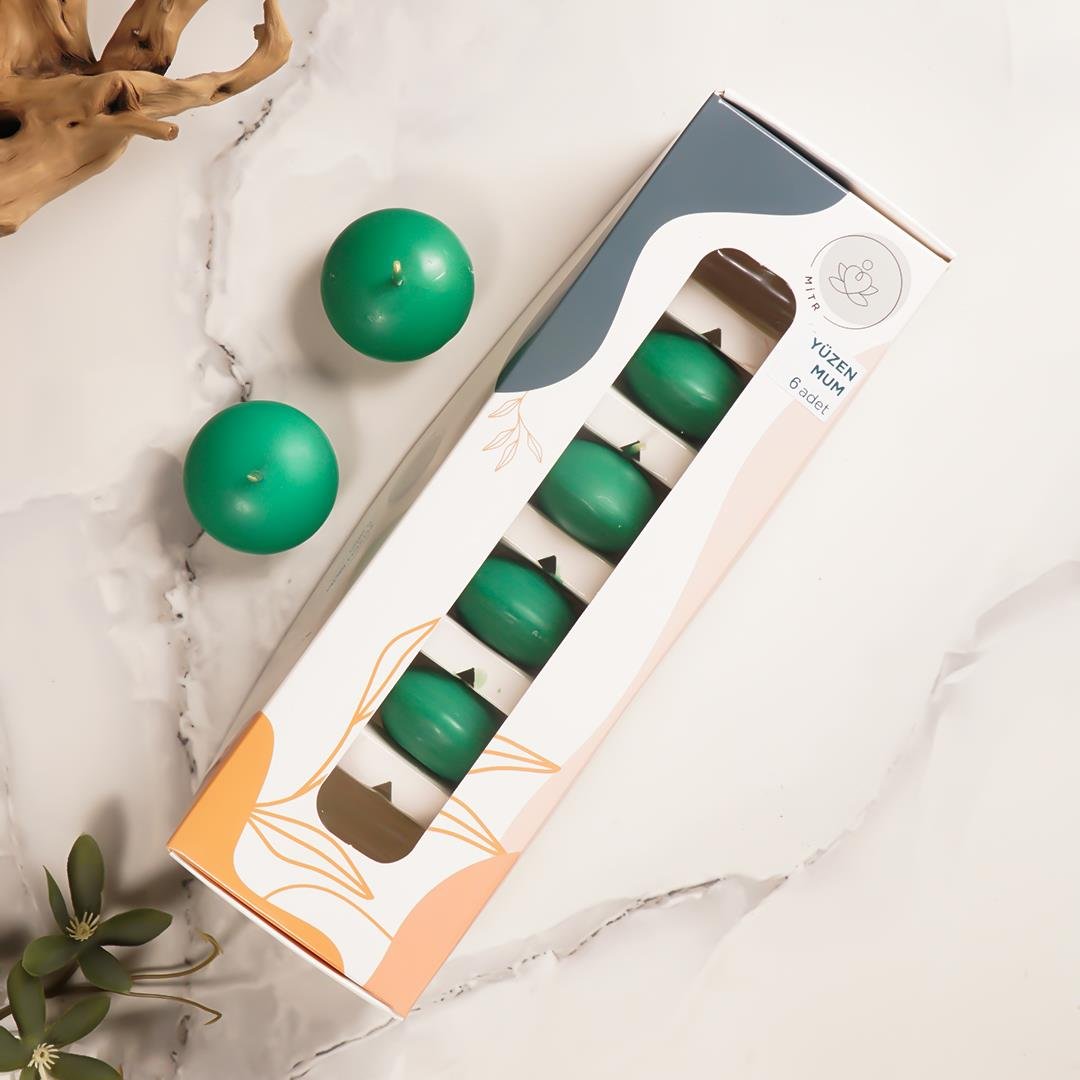 Mitr Yeşil Suda Yüzen Mum