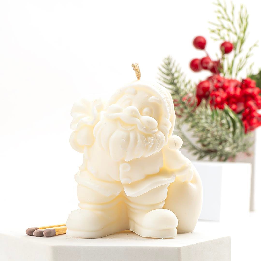 Noel Baba  Temalı Soya Mum