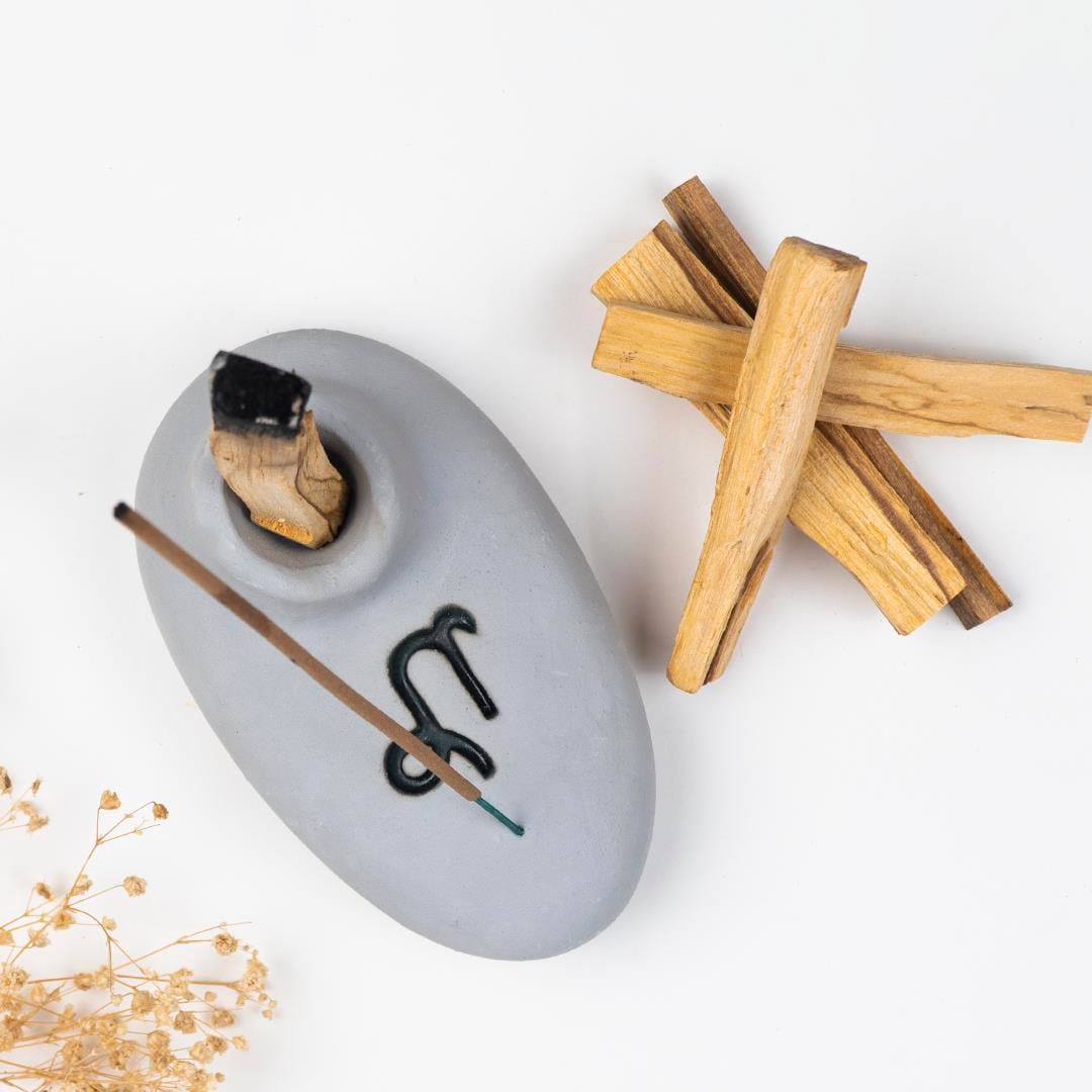 Oğlak Burcu Temalı Gri Palo Santo Tütsülük