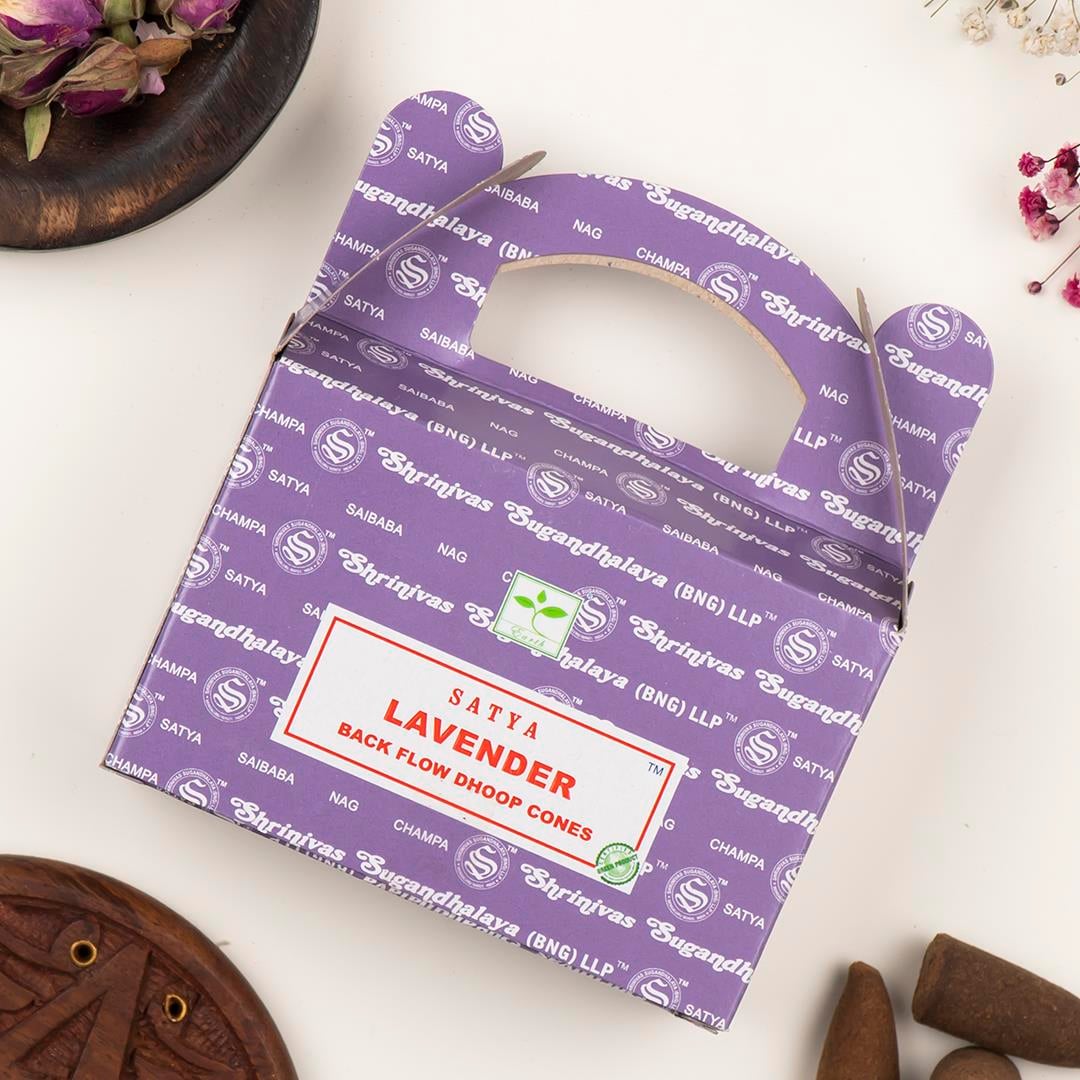 Satya Lavanta Aromalı Backflow Geri Akış Konik Tütsü