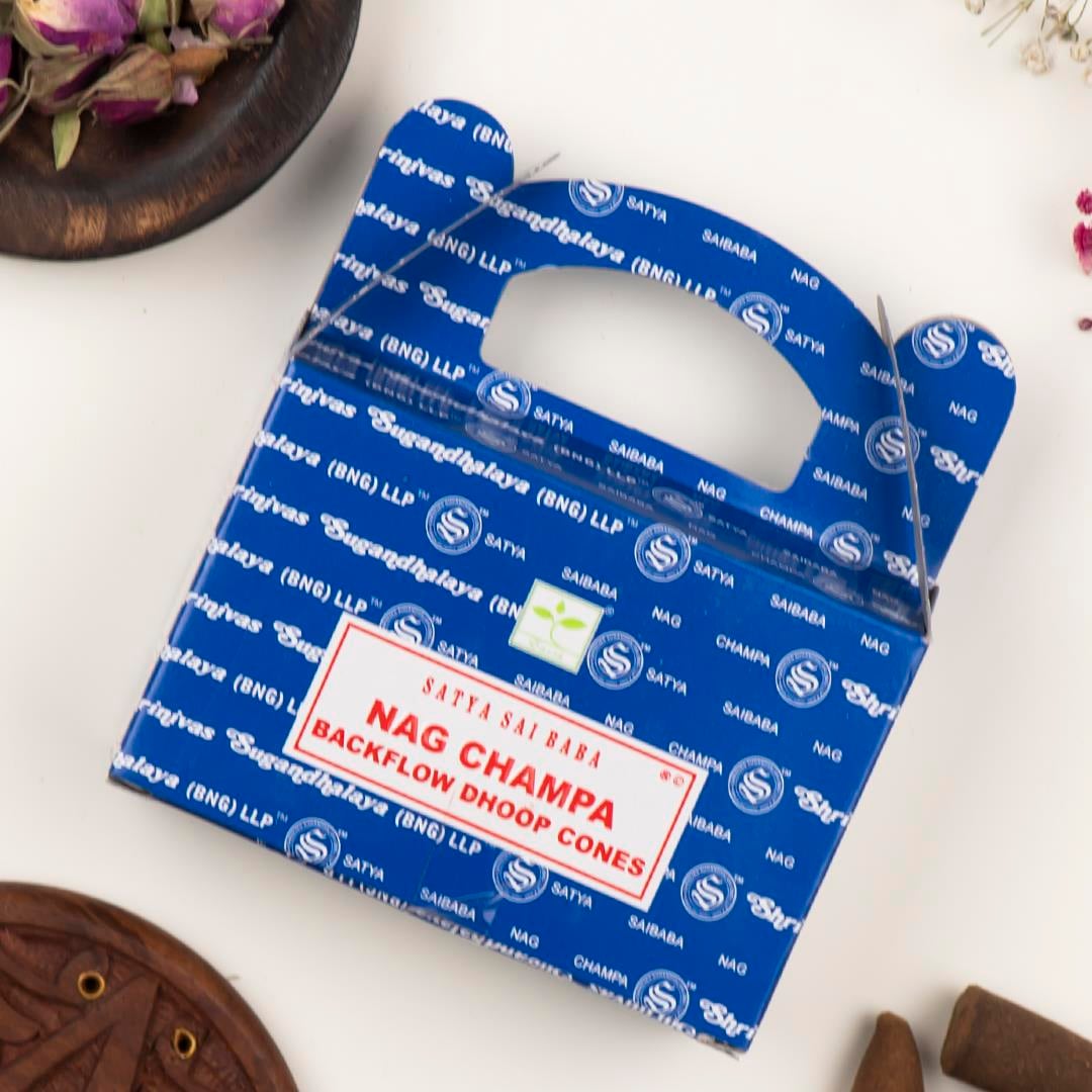 Satya Nag Champa Aromalı Backflow Geri Akış Konik Tütsü