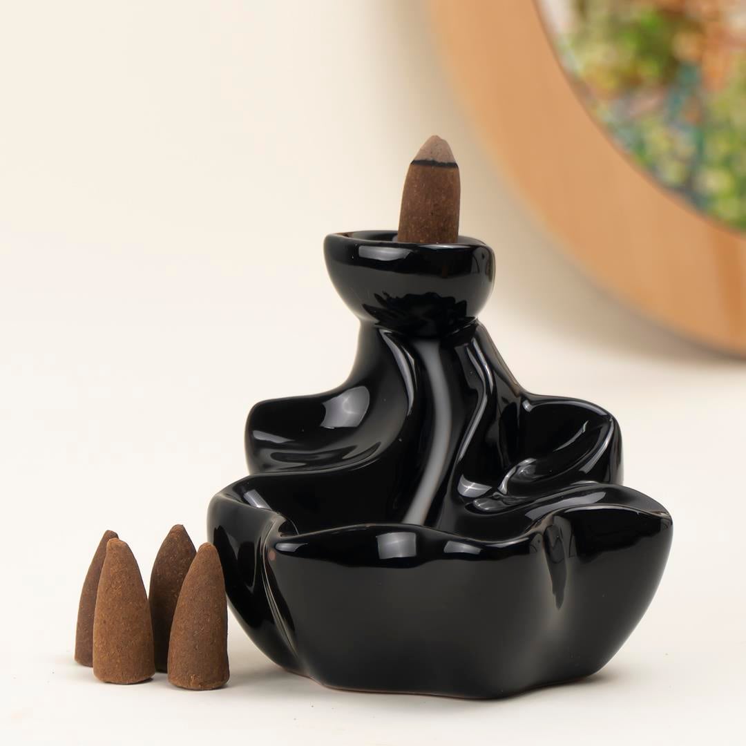 Siyah Backflow Geri Akışlı Life Seramik Tütsülük