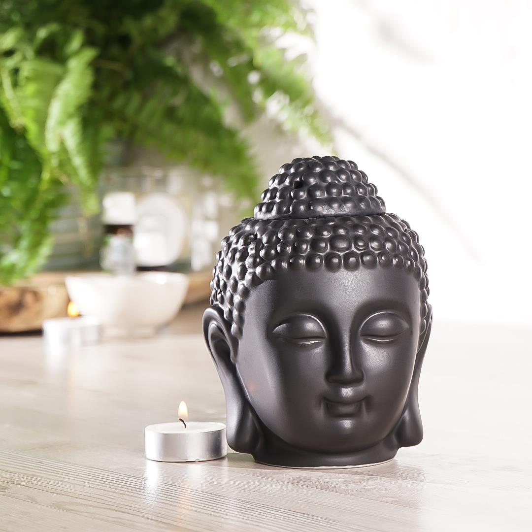 Siyah Buddha Temalı Buhurdanlık