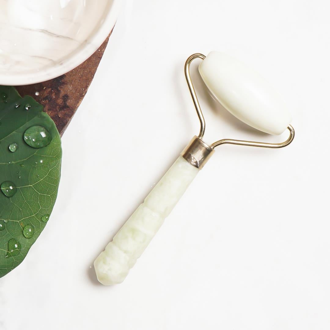Yeşim Taşı Küçük Doğal Taş Masaj Aleti (Face Roller)