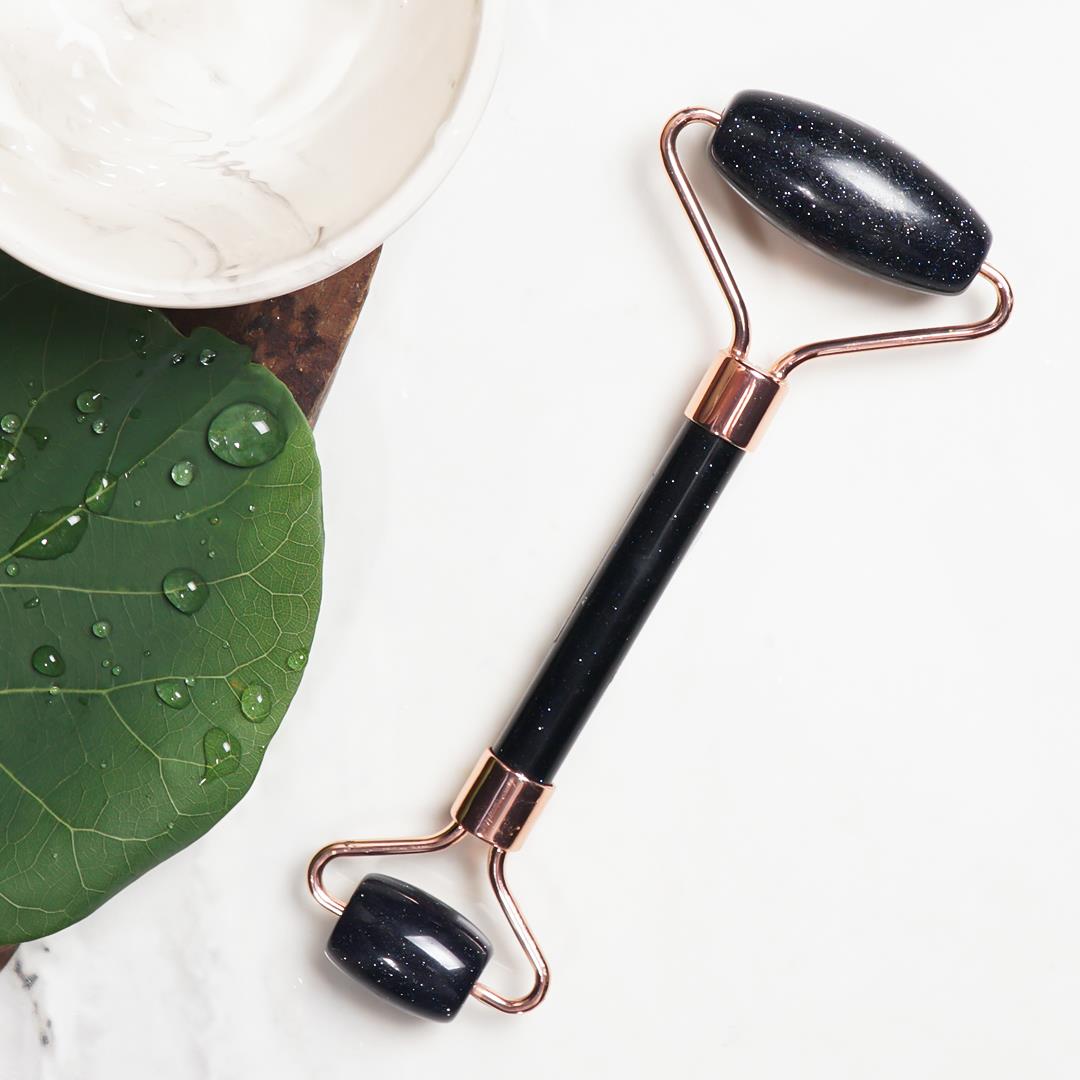 Yıldız Taşı Siyah Doğal Taş Masaj Aleti (Face Roller
