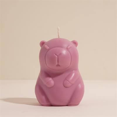 Kapibara Temalı Mor Soya Mum
