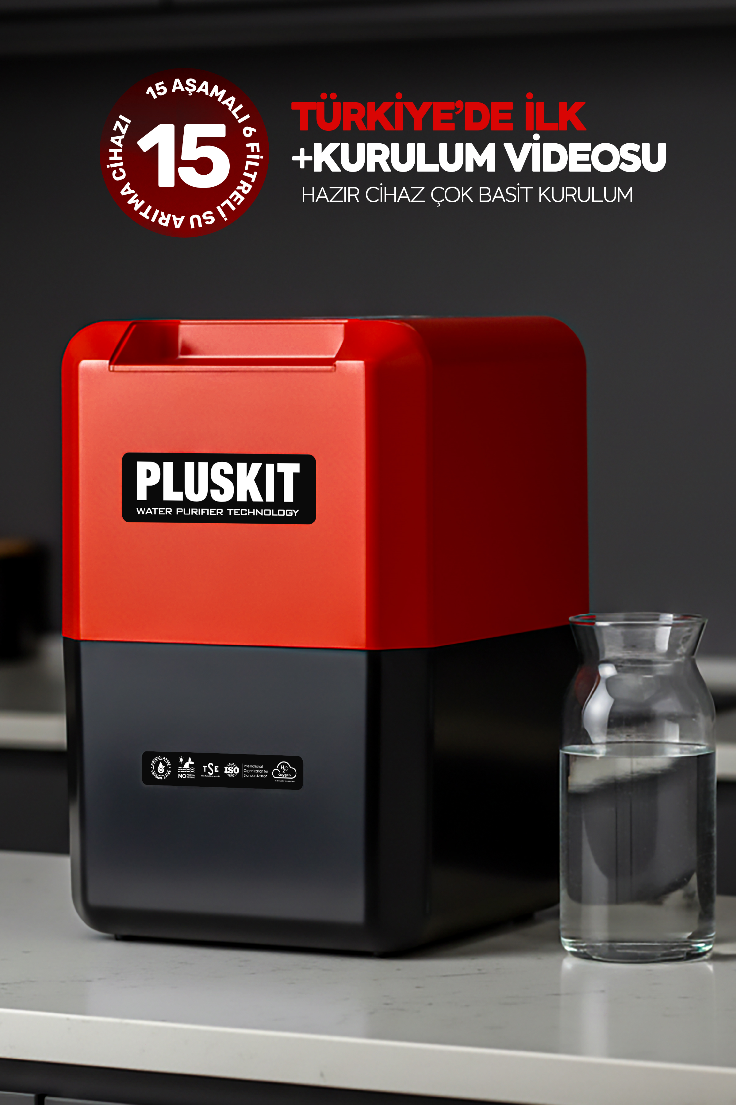 Pluskit 8LT Çelik Tanklı 80 GPD Membranlı Arıtma Cihazı - KS0010 