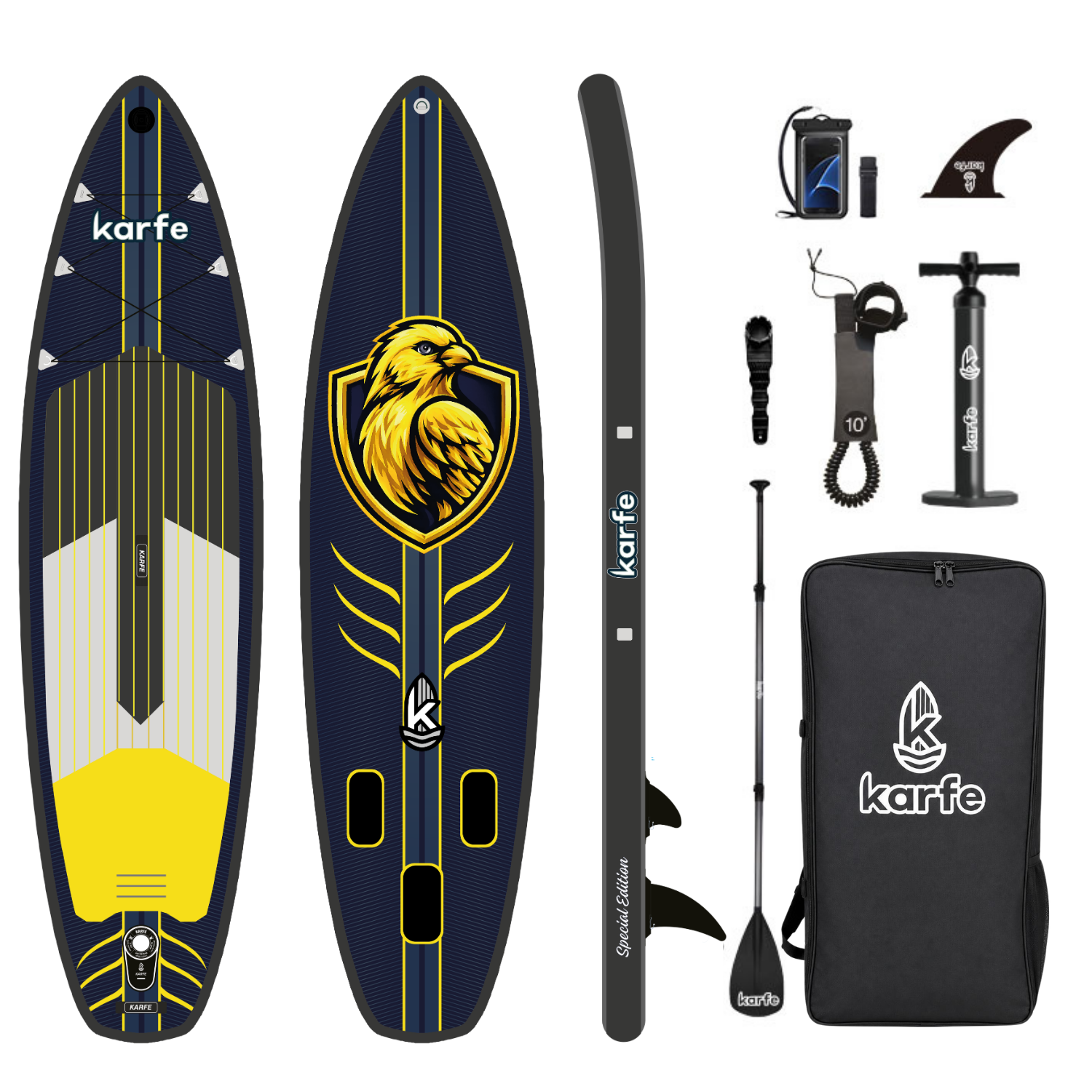 Gilded Wing 10'6 (320x81x15cm) SUP Şişme Kürek Sörfü - Stand Up Paddle Board - Tüm Ekipmanlar Pakete Dahildir.