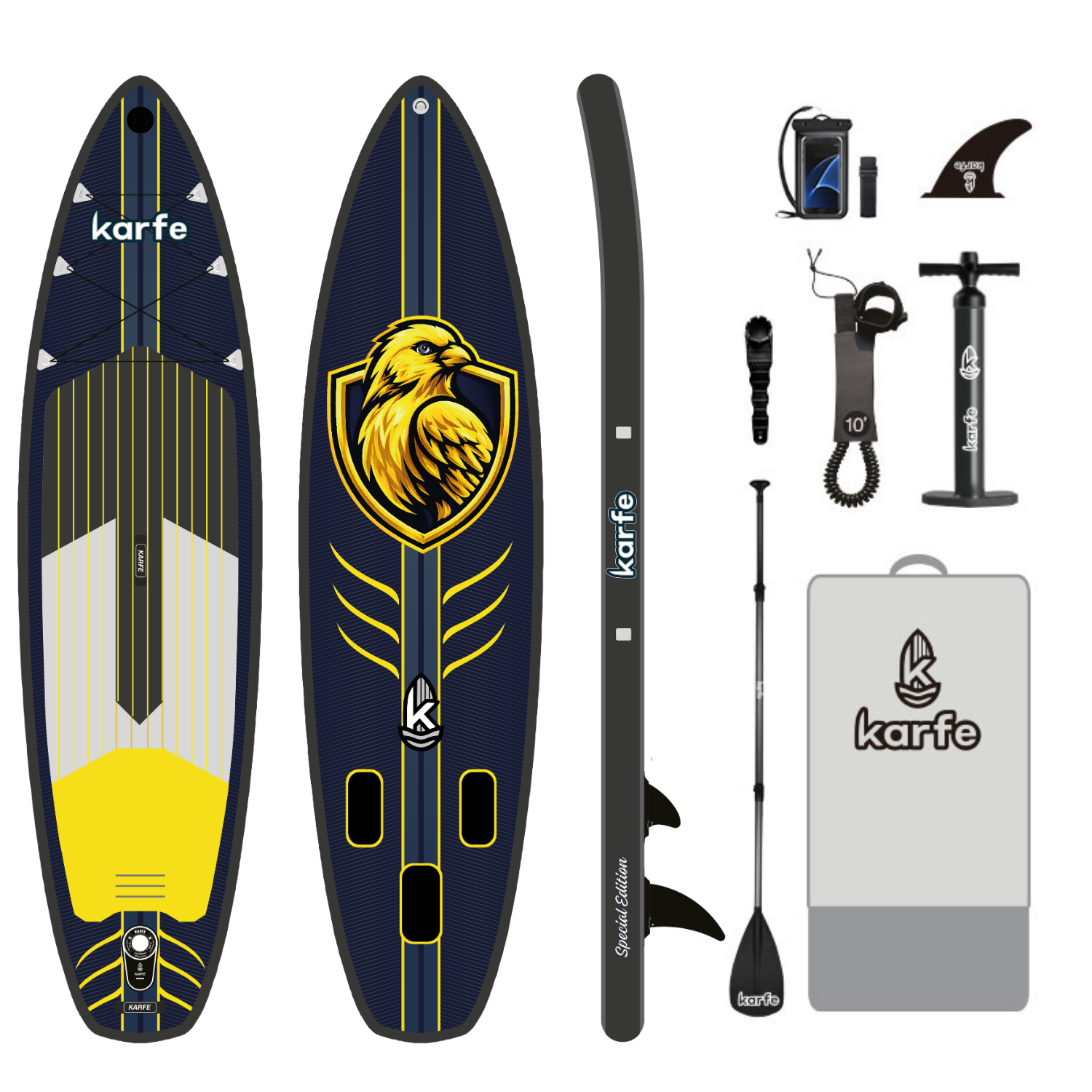 Gilded Wing 10'6 (320x81x15cm) SUP Şişme Kürek Sörfü - Stand Up Paddle Board - Tüm Ekipmanlar Pakete Dahildir.