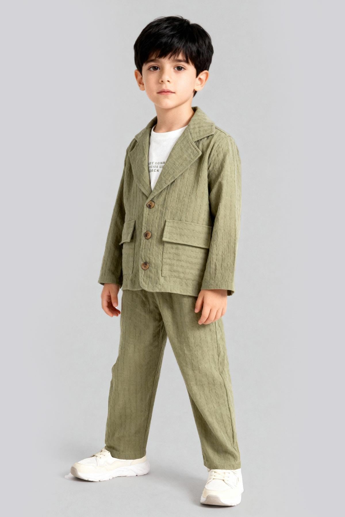 Tuffy Erkek Çocuk Üçlü Keten Takım-04385