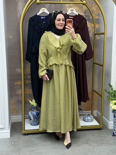Sahra Dantel Detaylı Elbise 