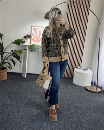 Leopar -Taba Yumoş Hırka