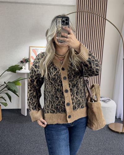 Leopar -Taba Yumoş Hırka