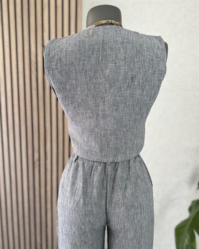 Füme keten yelek-pantolon takımı