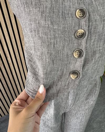 Füme keten yelek-pantolon takımı
