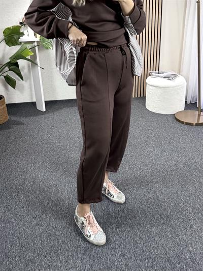 Kahverengi Garnili Oversize Takım