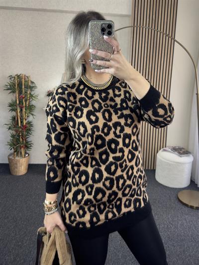 TABA LEOPAR TUNİK KAZAK