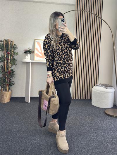 TABA LEOPAR TUNİK KAZAK