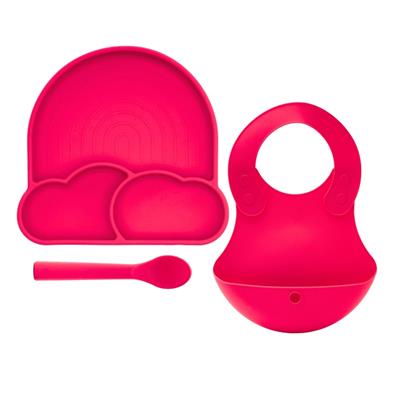 Babychefs Silikon Bebek Beslenme Seti 6 Parça-Pembe