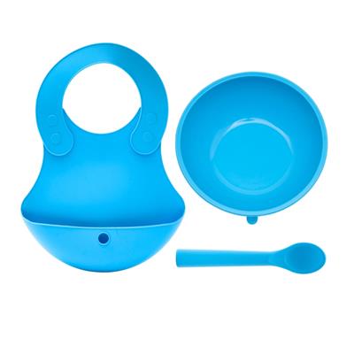 Babychefs Silikon Bebek Beslenme Seti 6 Parça-Mavi